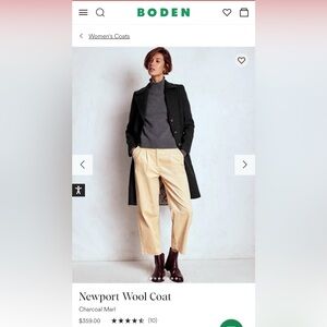 NWT! Boden’s Newport Wool Coat
Charcoal Marl Size 6